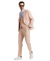 Stacy Adams Hybrid Fit U - Shaped Vested Suit, Blush - Bundle Bus