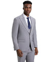 Stacy Adams Hybrid Fit U - Shaped Vested Suit, Grey - Bundle Bus