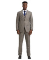 Stacy Adams Hybrid - Fit Vested Suit, Grey Windowpane - Bundle Bus