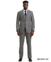 Stacy Adams Hybrid - Fit Vested Suit, Plaid Black - Bundle Bus