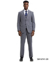 Stacy Adams Hybrid - Fit Vested Suit, Plaid Grey - Bundle Bus