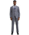 Stacy Adams Hybrid - Fit Vested Suit, Plaid Grey - Bundle Bus