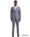 Stacy Adams Hybrid - Fit Vested Suit, Plaid Lilac - Bundle Bus