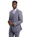 Stacy Adams Hybrid - Fit Vested Suit, Plaid Lilac - Bundle Bus