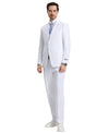 Stacy Adams Hybrid - Fit Vested Suit, Snow White - Bundle Bus