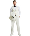 Stacy Adams Hybrid - Fit Vested Tuxedo, Ivory - Bundle Bus