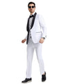 Stacy Adams Hybrid - Fit Vested Tuxedo, Snow White - Bundle Bus