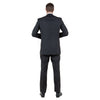 Steel Navy Solid Shiny Sharkskin 3 - PC Regular Modern Fit Suits - Bundle Bus