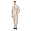 Tan Men's Slim - Fit 3 - Piece Sharkskin Suit - Bundle Bus