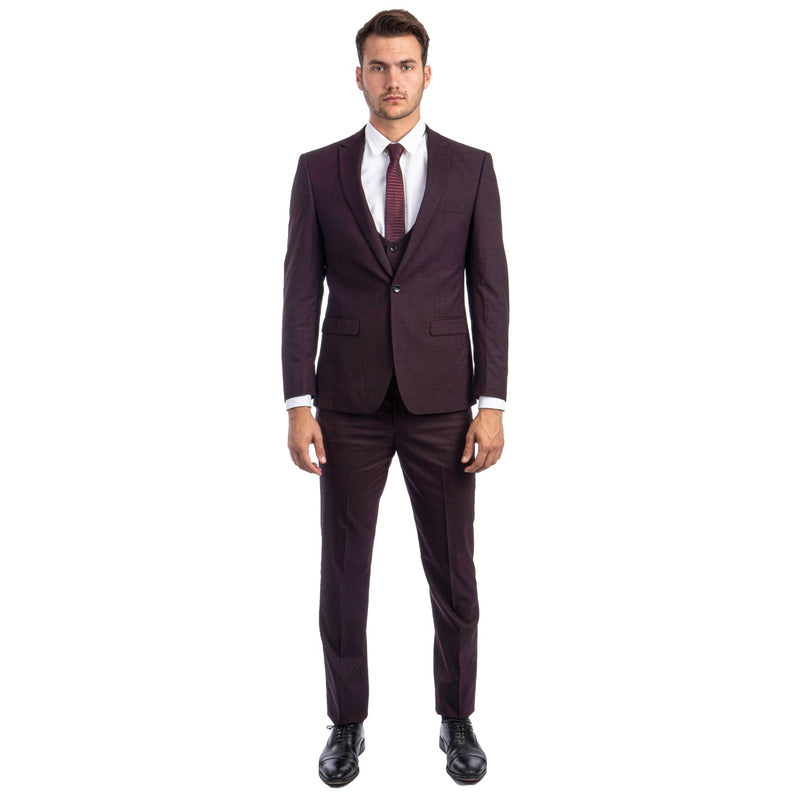 Tazzio Mens - suit 3 - PC Glen Check - Bundle Bus