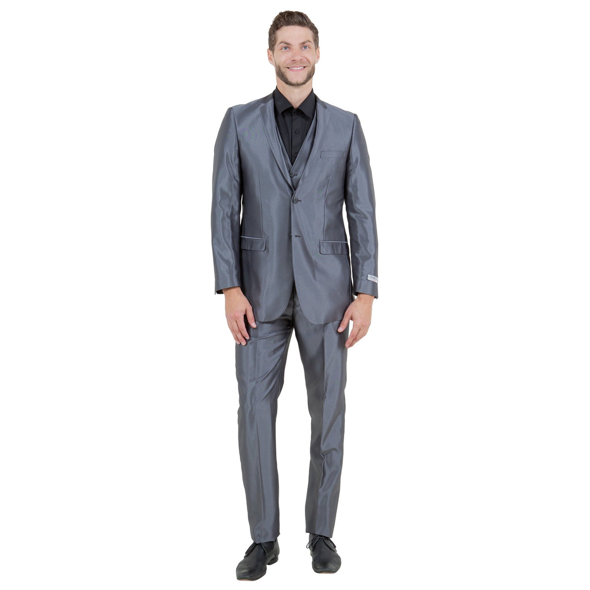 Tazzio Mens - suit 3 - PC Sharkskin Slim Fit - Bundle Bus