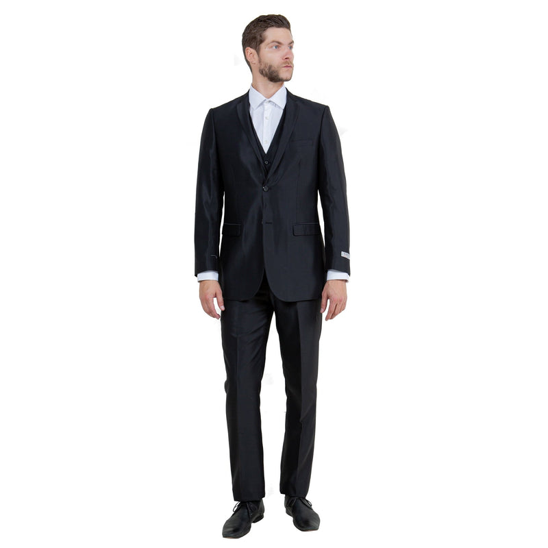 Tazzio Mens - suit 3 - PC Sharkskin Slim Fit - Bundle Bus