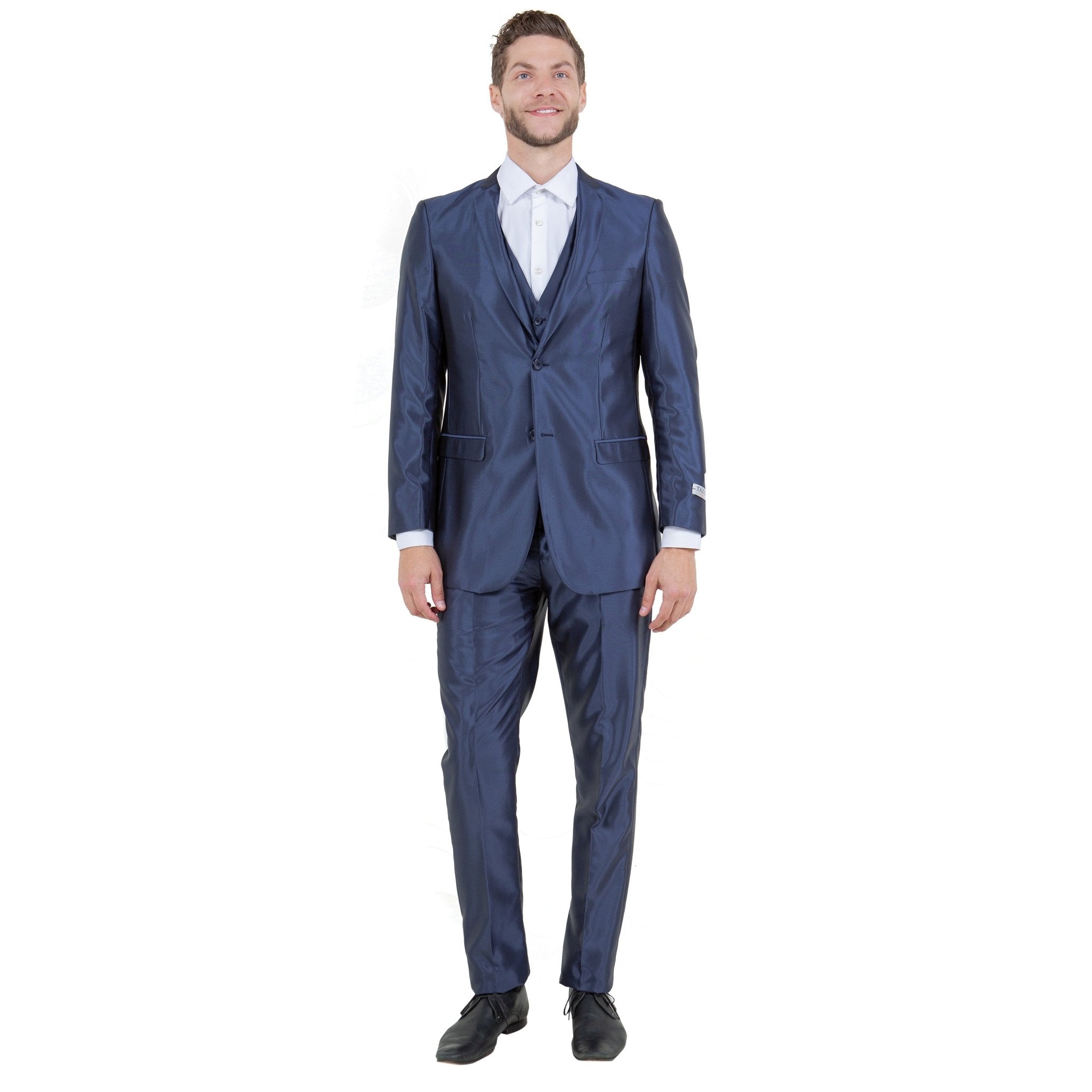 Tazzio Mens - suit 3 - PC Sharkskin Slim Fit - Bundle Bus