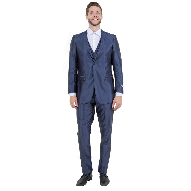 Tazzio Mens - suit 3 - PC Sharkskin Slim Fit - Bundle Bus