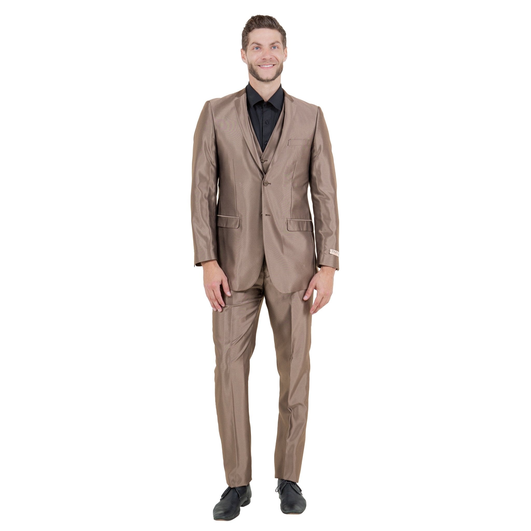 Tazzio Mens - suit 3 - PC Sharkskin Slim Fit - Bundle Bus