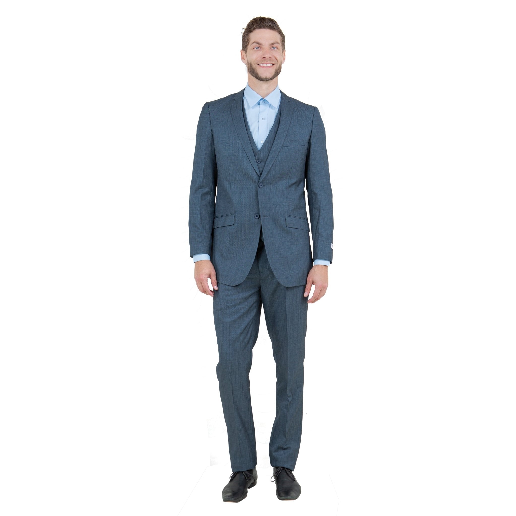 Tazzio Mens - suit 3 - PC Textured Slim Fit - Bundle Bus