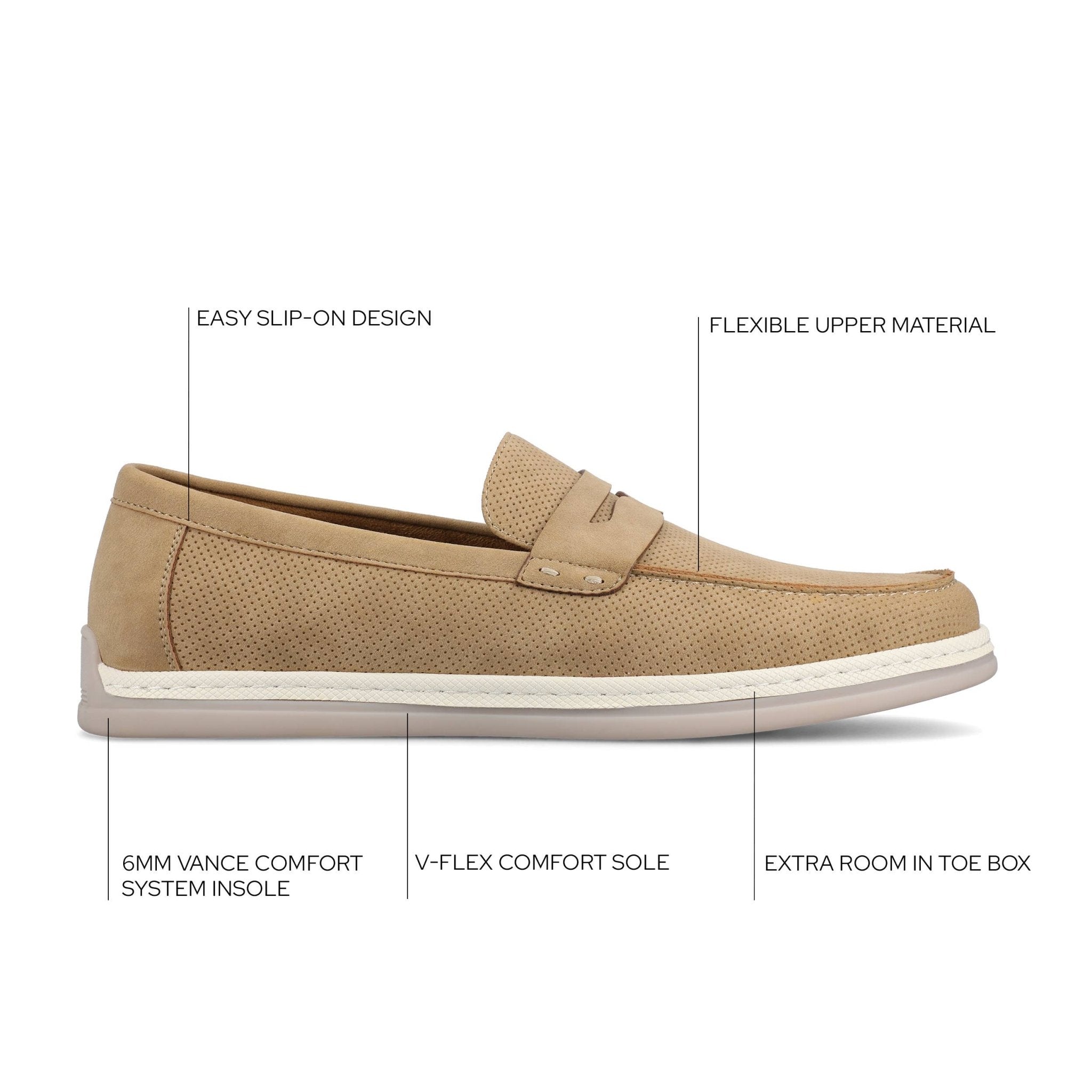 Vance Brantley Casual Slip - on Perforated Penny Loafer - Bundle Bus