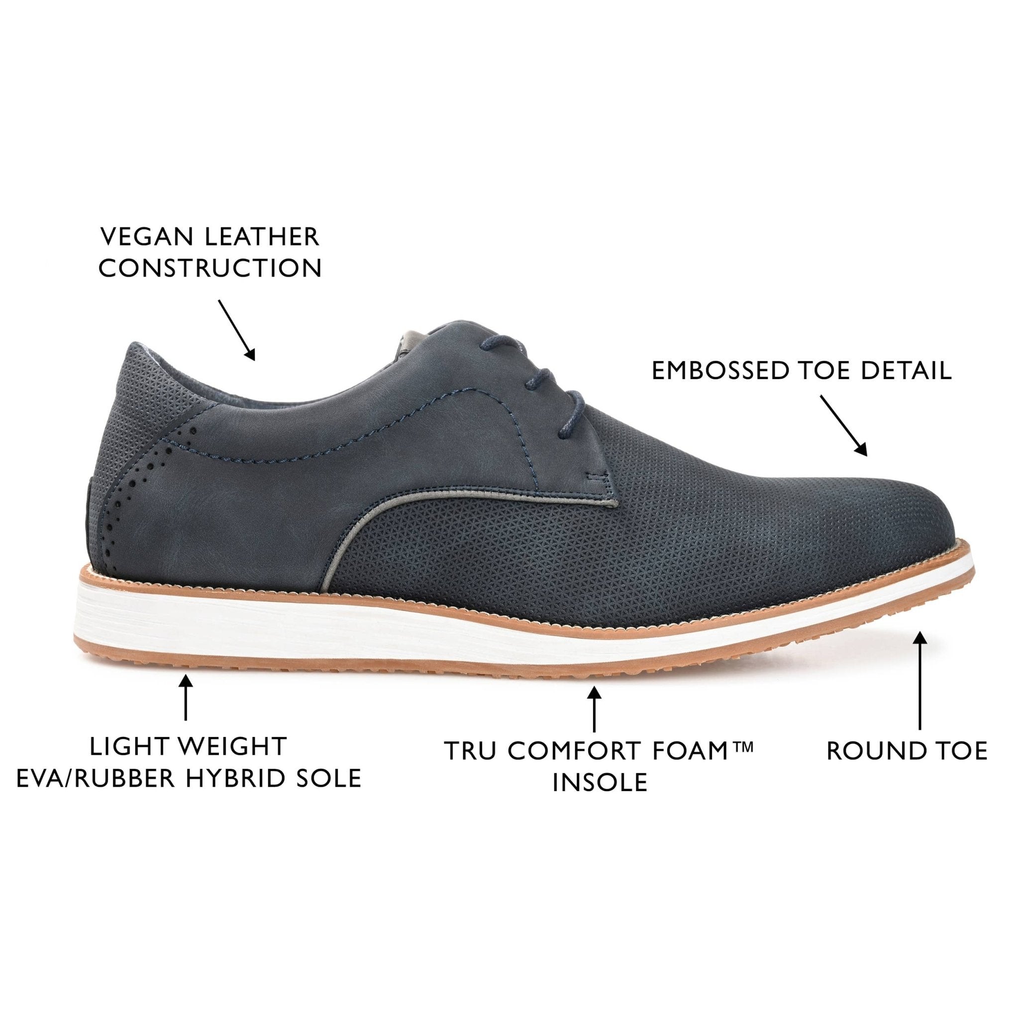Vance Co. Blaine Embossed Casual Dress Shoe - Bundle Bus