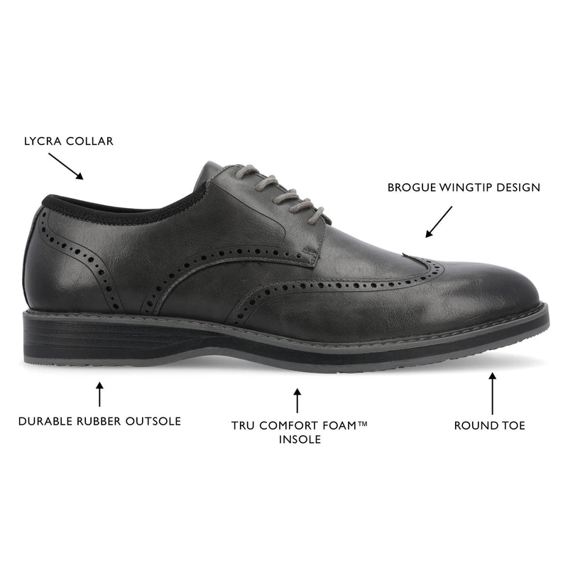 Vance. Co Ozzy Wingtip Hybrid Dress Shoe - Bundle Bus