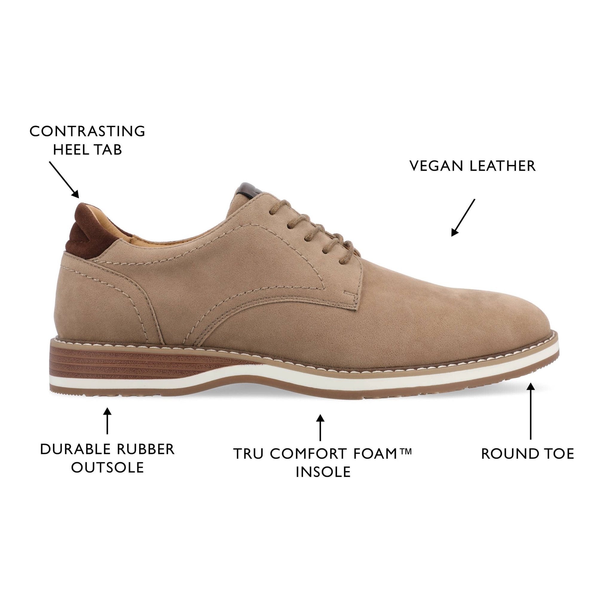 Vance Co. Rutger Plain Toe Hybrid Dress Shoe - Bundle Bus