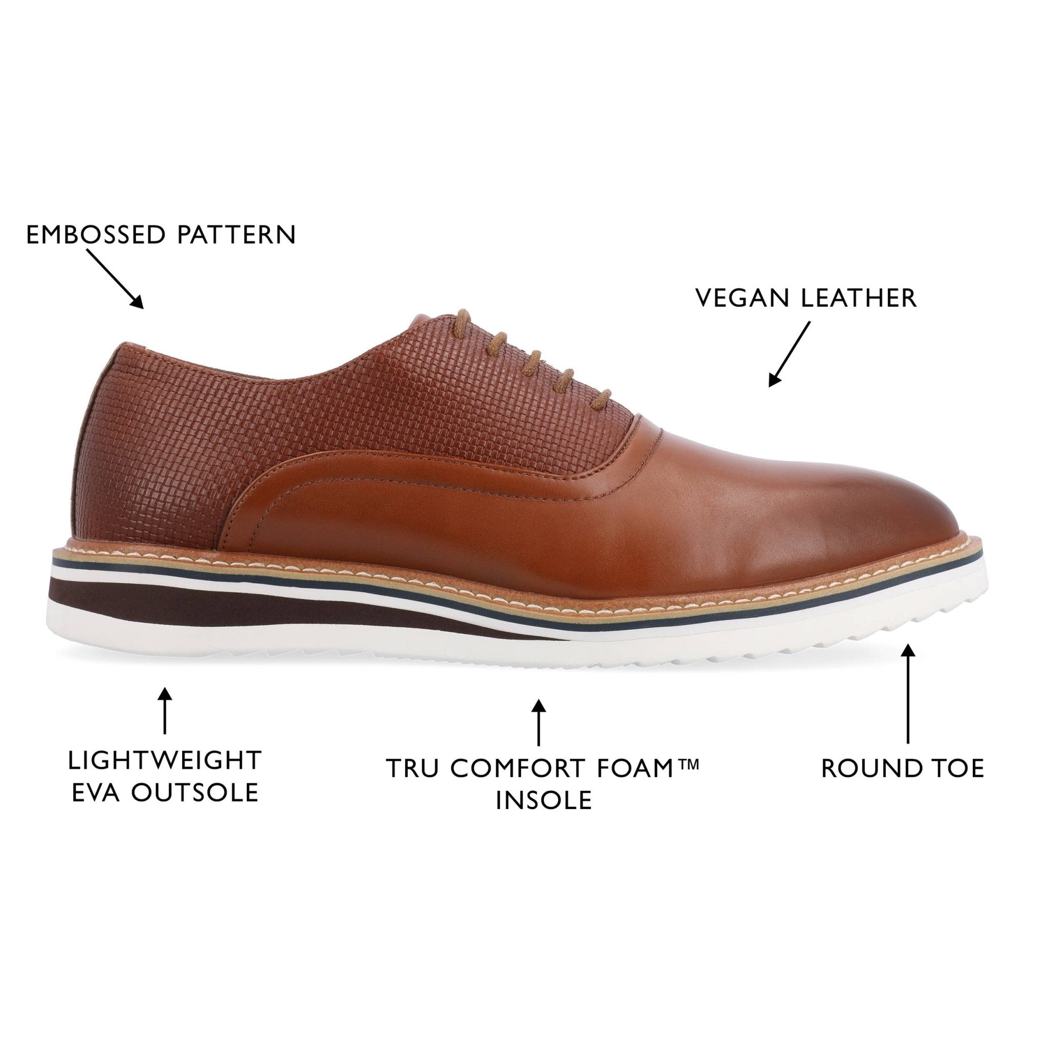 Vance Co. Weber Plain Toe Hybrid Dress Shoe - Bundle Bus