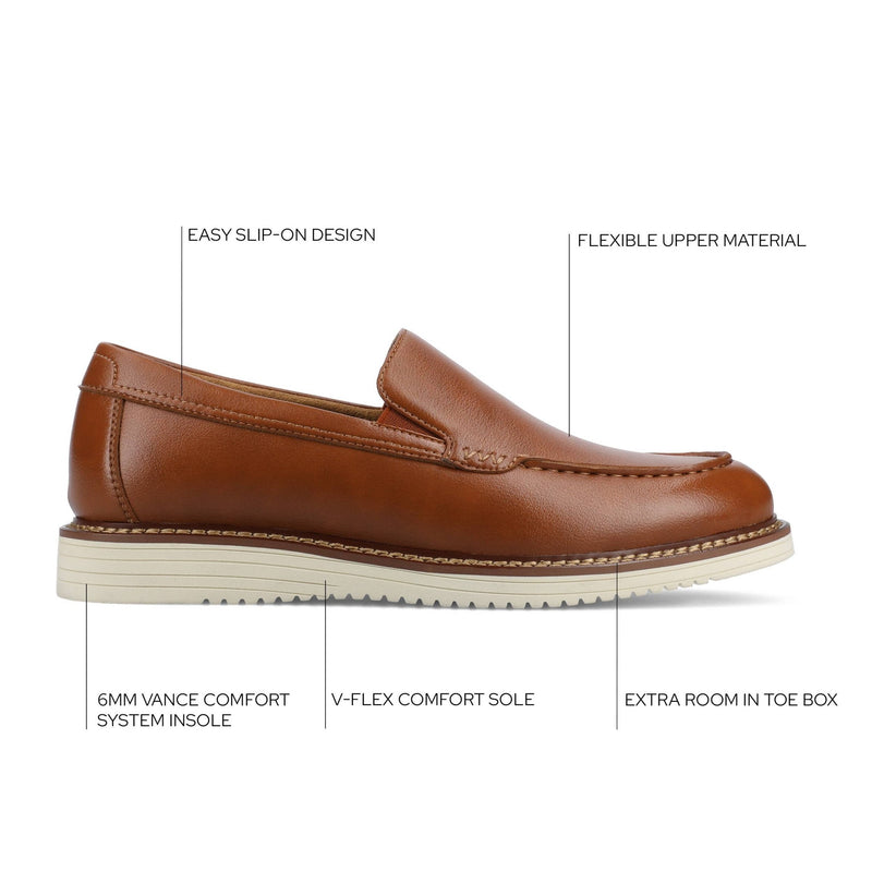 Vance Oneal Slip - on Hybrid Casual Venetian Loafer Dress Shoe - Bundle Bus