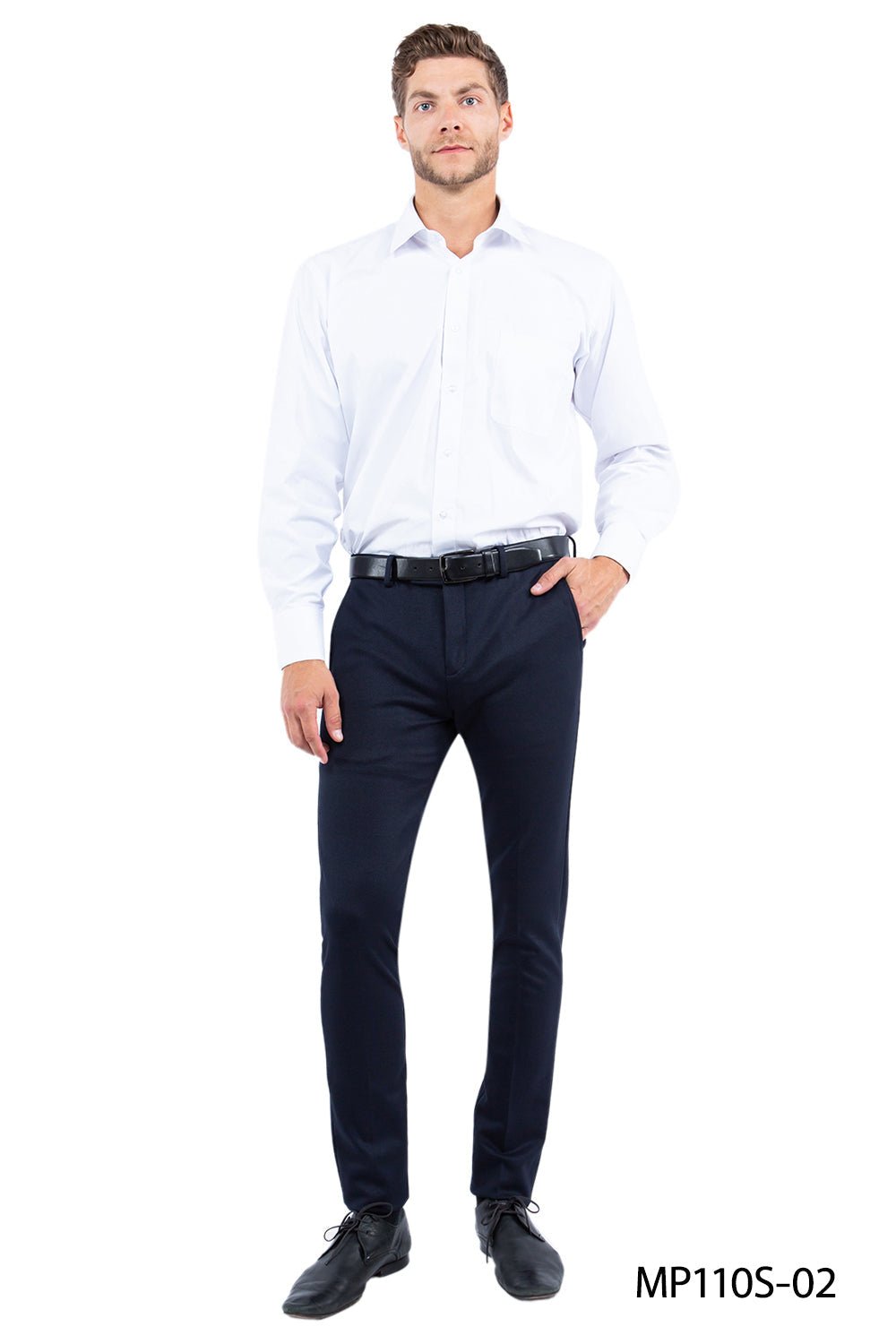 Z - Flex Knit Trousers, Navy - Bundle Bus