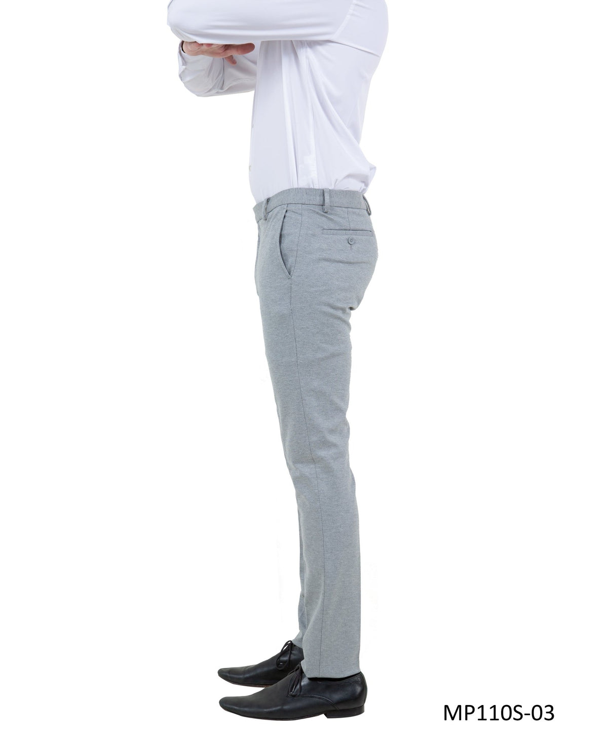 Z - Flex Open Bottom Knit Trousers, Black - Bundle Bus