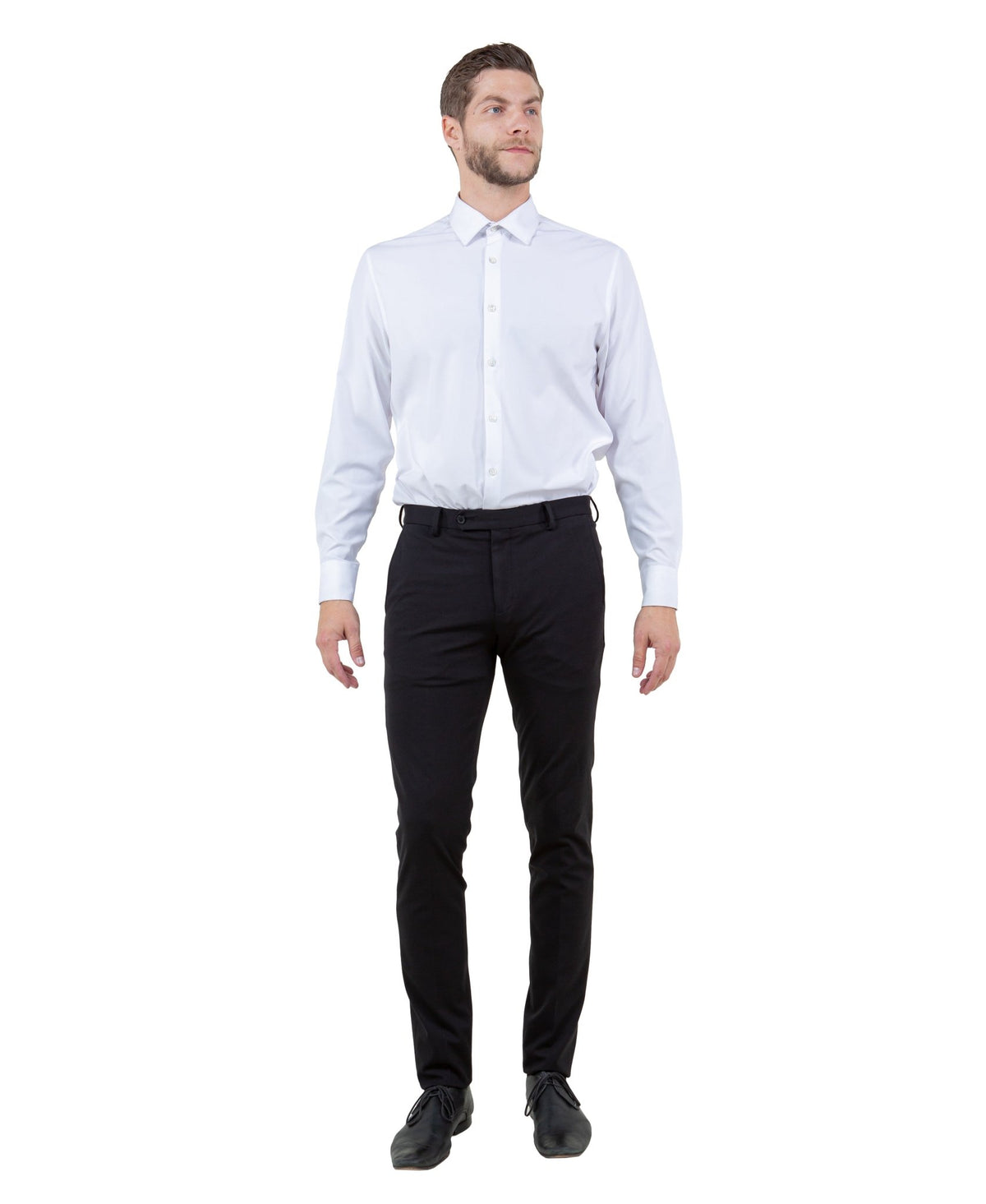 Z - Flex Open Bottom Knit Trousers, Black - Bundle Bus