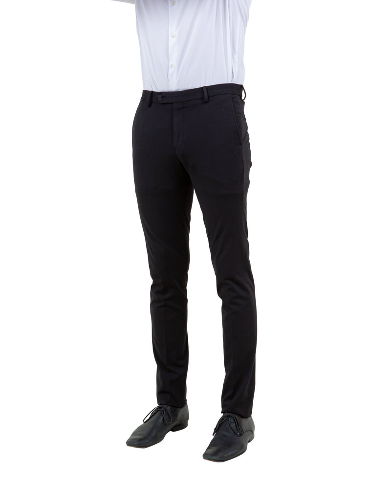 Z - Flex Open Bottom Knit Trousers, Black - Bundle Bus