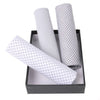 3pcs Men's Cotton Solid & Plaid Gray Handkerchiefs box - MFB1757 - Bundle Bus