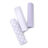 3pcs Men's Cotton Solid & Plaid Purple Handkerchiefs box- MFB1713-1 - Bundle Bus