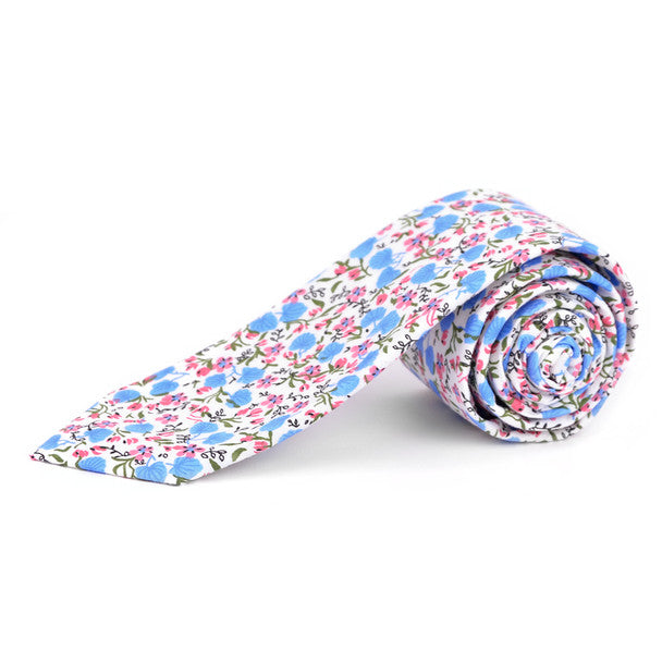 Floral Cotton Slim Tie 2.5"  - NVC-FLORAL5