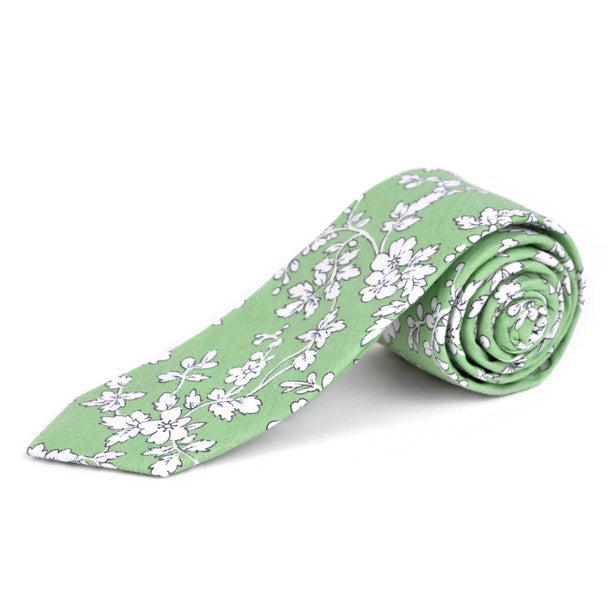 Floral Cotton Slim Tie 2.5"  - NVC-FLORAL6