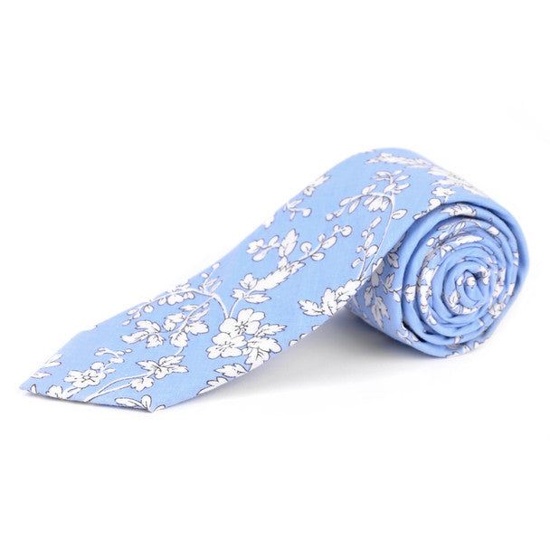 Floral Cotton Slim Tie 2.5"  - NVC-FLORAL6