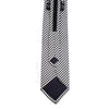 Men's Black Checkered Zipper Tie - MPWZ-BLK5