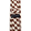 Men's Brown Beige Plaid 2.25" Cotton Slim Tie - MPPW1719