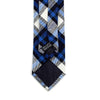 Men's Navy Blue Plaid Flannel  2.25" Cotton Slim Tie - MPPW1715