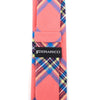 Men's Hot Pink Plaid Flannel 2.25" Cotton Slim Tie - MPPW1714