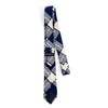 Men's Navy Plaid 2.25" Cotton Slim Tie - MPPW1720