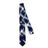 Men's Navy Blue Plaid Flannel  2.25" Cotton Slim Tie - MPPW1715