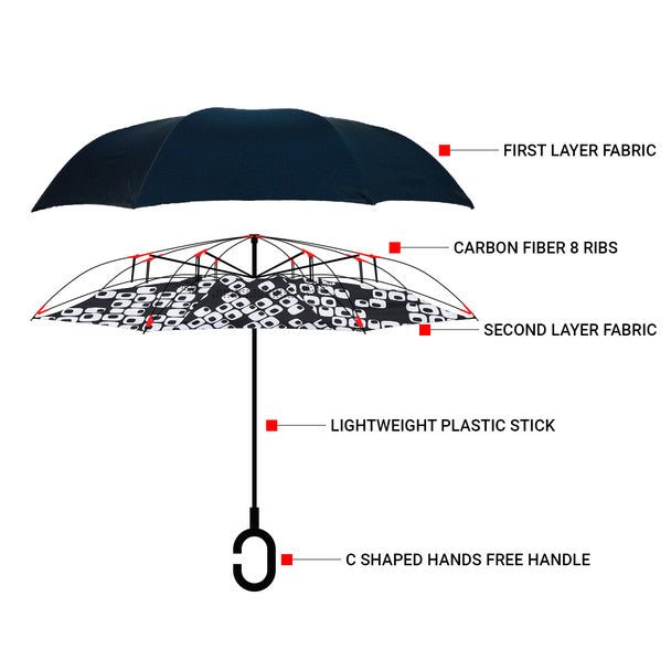 Abstract Geometric Open Inverted Umbrella -IUM18085 - Bundle Bus