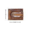 American Bison Tooled Leather Money Clip Card Case AB W022 - Bundle Bus