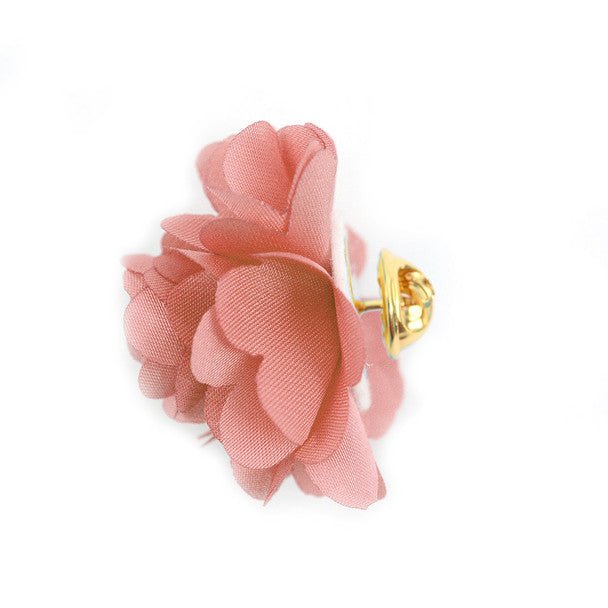 Assorted Solid Mini Bouquet Clutch Back Flower Lapel Pin 4pc Combo Set 4FLP-CORAL - Bundle Bus
