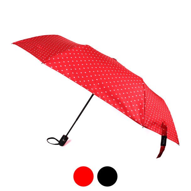 Auto Open Compact Heart Pattern Umbrella- UM3205 - Bundle Bus