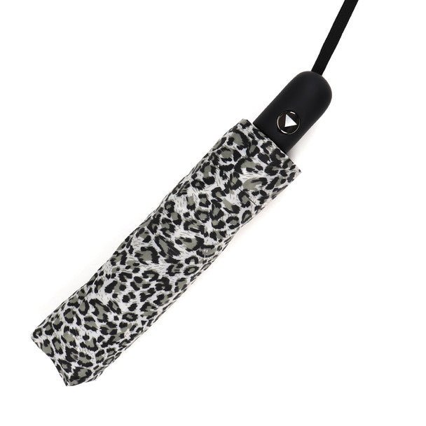 Auto Open Compact Travel Leopard Umbrella- UM3204 - Bundle Bus