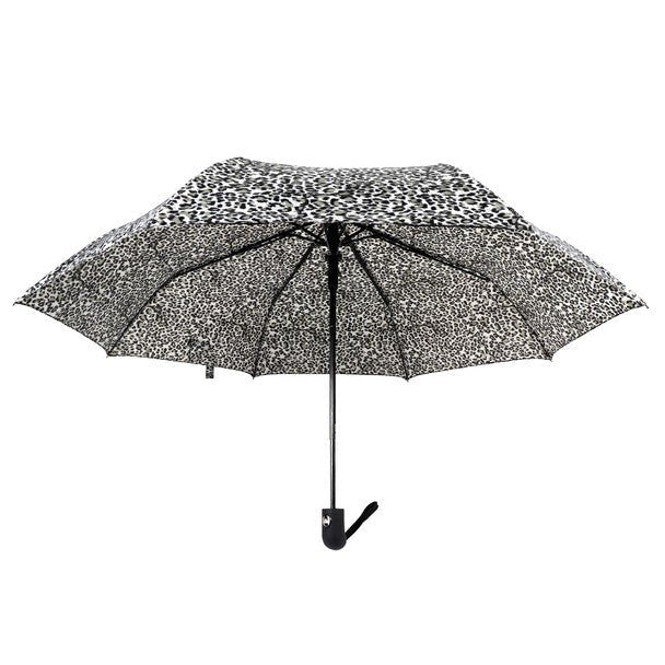 Auto Open Compact Travel Leopard Umbrella- UM3204 - Bundle Bus