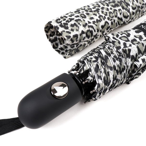 Auto Open Compact Travel Leopard Umbrella- UM3204 - Bundle Bus