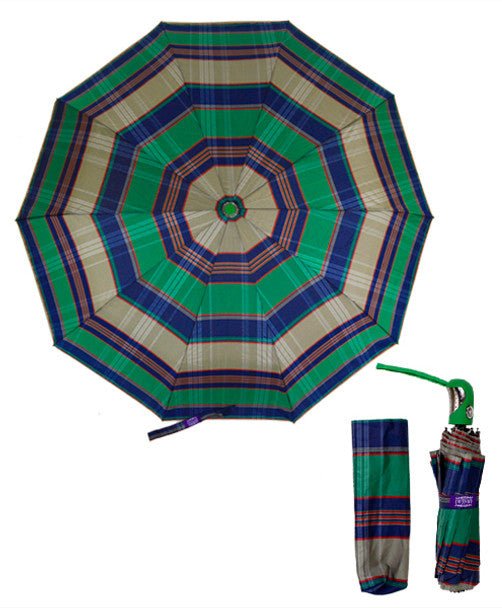 Auto Open Compact Travel Plaid Umbrella- UM3004 - Bundle Bus