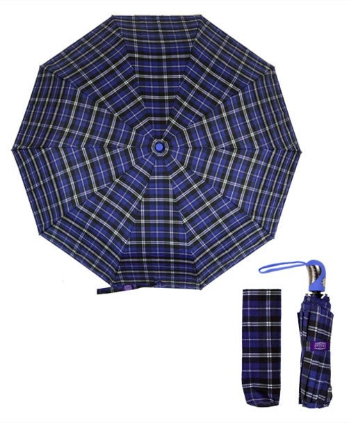 Auto Open Compact Travel Plaid Umbrella- UM3004 - Bundle Bus